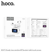 Наушники внутриканальные HOCO EW73 Randy, пластик, bluetooth 5.4, микрофон, цвет: белый (1/20/200) (6942007640640)