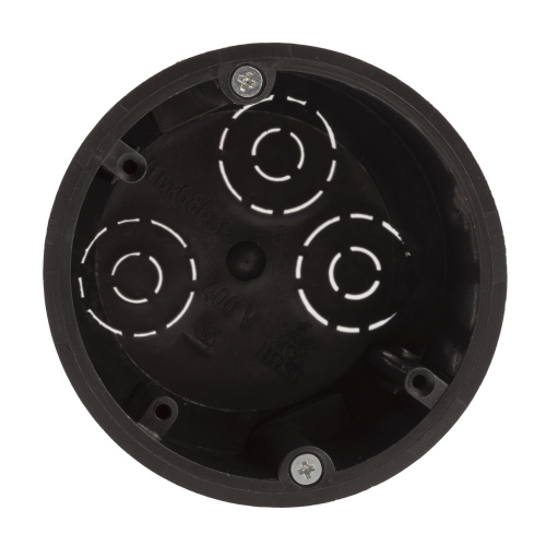 Коробка установочная ЭРА KUP-73-45-m-black для полых стен саморезы металлические лапки черная IP20 (1/160) фото 2