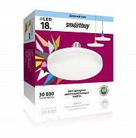 Лампа светодиодная SMARTBUY SBL UFO 18Вт 4000K E27, плоская тарелка (нейтральный свет) (1/10) (SBL-UFO-18-4K-E27)