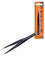 Пинцет прецизионный прямой 125 мм, острое жало, нерж., антистатич. покр., блистер, "Рубин" TDM (1/600) (SQ1025-0803)