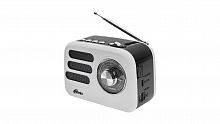 Радиоприемник трёхдиапазонный RITMIX RPR-033 WHITE, Bluetooth v.5.3, USB флэш/microSD, MP3, вход USB Type-C, белый(1/30) (80004173)