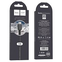 Кабель USB - Type-C HOCO X20, 1.0м, круглый, 3.0A, силикон, цвет: чёрный (1/30/300) (6957531068846)