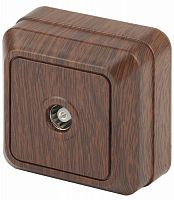 2-301-10 Intro Розетка TV одиночная, ОУ, Quadro, венге (1/10/200/2400) (Б0030127)