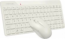 Комплект беспроводной Клавиатура+Мышь A4TECH Fstyler FG2200 Air2 клав:бежевый мышь:бежевый USB slim (FG2200 AIR2 BEIGE) (1/10)