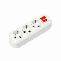 Колодка УЗВ-3-GRAND трехместная с выключателем и заземлением 5230 IN HOME (1/40) (4690612035284)