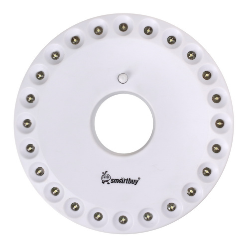 Фонарь SMARTBUY SBF-8253-W, белый, с карабином для подвешивания, 4АА (1/72)