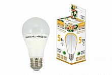 Лампа светодиодная НАРОДНАЯ НЛ-LED-A60-5 Вт-230 В-4000 К-Е27, (58х109 мм) (SQ0340-0110)