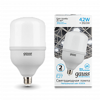 Лампа светодиодная GAUSS Elementary T120 42W 3600lm 4000K E27 1/12 (63224)
