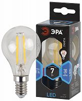 Лампа светодиодная ЭРА F-LED P45-7w-840-E14 E14 / Е14 7 Вт филамент шар нейтральный белый свет (1/100) (Б0049891)