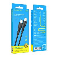 Кабель Type-C - 8 pin Borofone BX51 Triumph, 1.0м, круглый, 2.4A, пластик, цвет: чёрный (1/360) (6931474750884)