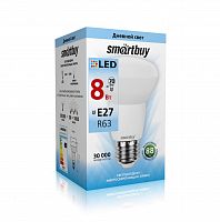 Лампа светодиодная SMARTBUY R63 8Вт 220V 4000K E27 (рефлекторная, нейтральный свет) (10/100) (SBL-R63-08-40K-E27)