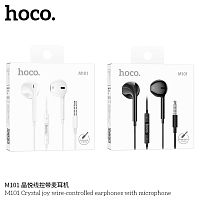 Наушники внутриканальные HOCO M101, AUX разъём с МК длина 1.2м, цвет: черный (1/144/864) (6931474782335)