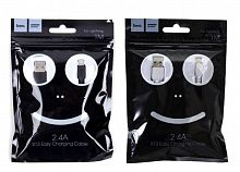 Кабель USB - 8 pin HOCO X13 Easy, 1.0м, круглый, 2.4A, силикон, цвет: чёрный (1/36/360) (6957531061144)