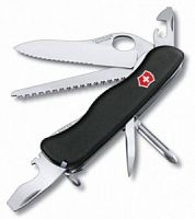 Нож перочинный Victorinox Trailmaster One Hand Wavy Edge, 111 мм., 12 функций, чёрный (карт. коробка) (0.8463.MW3)