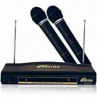 Радио система RITMIX RWM-220, 2 микрофона, радиус 30 м. (1/10) (15115700)