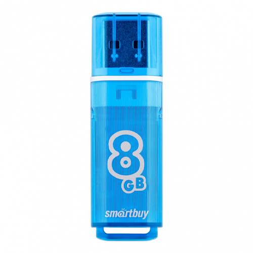 Флеш-накопитель USB  8GB  Smart Buy  Glossy  синий (SB8GBGS-B)