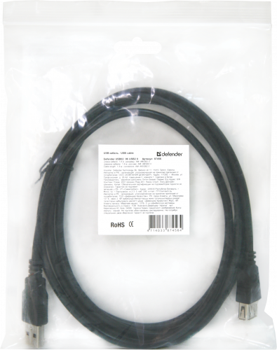 Кабель DEFENDER USB02-10 USB2.0 AM-AF, 3.0 м. (1/40/160) (87453) фото 6