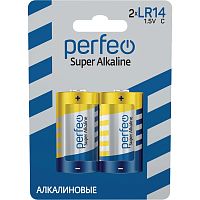 Элемент питания Perfeo LR14/2BL Super Alkaline (2/20/160) (PF LR14/2BL)