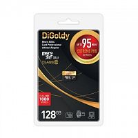 Карта памяти MicroSD  128GB  Digoldy Class 10 Extreme Pro UHS-I U3 (95 Mb/s) без адаптера (DG128GCSDXC10UHS-1-ElU3 w)