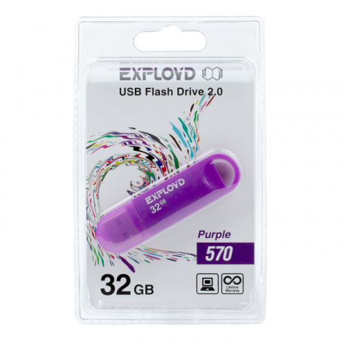 Флеш-накопитель USB 32GB Exployd 570 пурпурный (EX-32GB-570-Purple) фото 5 Флеш-накопитель USB 32GB Exployd 570 пурпурный (EX-32GB-570-Purple) фото 5