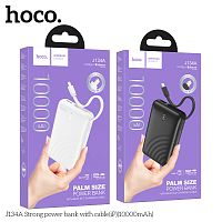 Мобильный аккумулятор Аккумулятор внешний HOCO J134A Strong, 10000mAh, пластик, 1 USB выход, кабель 8 pin, 2.0А, цвет: чёрный (1/40) (6942007641562)