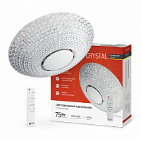 Светильник светодиодный COMFORT CRYSTAL 75Вт 230В 3000-6500K 6000Лм 505x125мм с пультом ДУ IN HOME (1/5) (4690612034782)