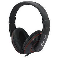 Проводные накладные наушники RITMIX RH-525, полноразмерные, шнур 2 м, черные/красные (1/30) (15115869)