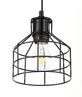 Светильник подвесной (подвес) ЭРА PL9 BK в стиле LOFT металл E27 max 60W высота плафона 230мм подвеса 800мм черный (1/16) (Б0037456)