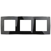 Рамка ЭРА серии ЭРА 12 скрытой установки на 3 поста чёрный (1/15/150/2400) (Б0014766)