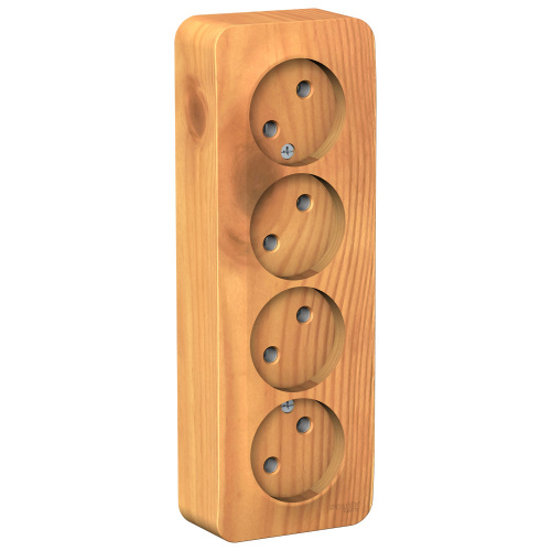 Розетка 4-м О/У BLANCA 16А IP20 250В без заземл. без защ. шторок с изолир. пластиной ясень Systeme Electric BLNRA000415 (1/5/10)