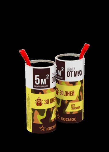 Липкая лента от мух и мошек (цена за 1шт) КОСМОС (100/1000) (KOC_GH331)
