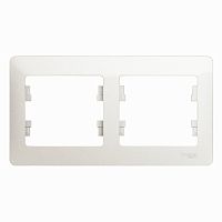 Рамка 2-м GLOSSA горизонт. перламутр Systeme Electric GSL000602 (1/30/180)