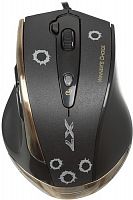 Мышь A4TECH V-Track F3 черный/золотистый оптическая (3000dpi) USB2.0 игровая (6but) (А4 F3)