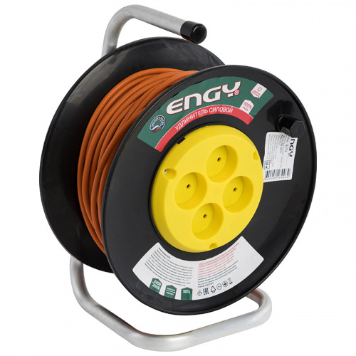 Удлинитель на катушке ENGY, "Премиум", 50м./4роз, б/з, (ПВС 2х0,75) (1/2) (186726) фото 3 Удлинитель на катушке ENGY, "Премиум", 50м./4роз, б/з, (ПВС 2х0,75) (1/2) (186726) фото 3