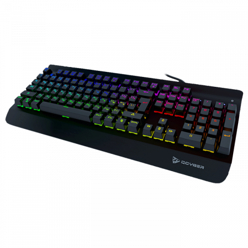 Клавиатура проводная игровая QCyber Zadiak, механическая, металлический корпус, usb, черная  (QC-03-007DV01)