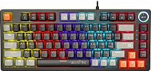 Клавиатура проводная игровая механическая DEFENDER Wildfire GK-213 RU, 82кн, TNT розов,1.5м, черный/серый (1/20) (45213)