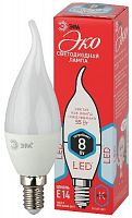Лампа светодиодная ЭРА RED LINE ECO LED BXS-8W-840-E14 Е14 / E14 8Вт свеча на ветру нейтральный белый свет (1/100) (Б0040884)