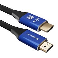 Кабель DEFENDER M-M HDMI-2 HDMI, ver 2.1, 5м, черный/синий (1/50) (87333)