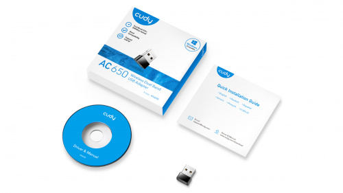 USB-адаптер CUDY AC650  Wi-Fi , WU650 Wi-Fi (1/300) фото 2