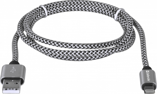 Кабель DEFENDER ACH01-03T PRO USB2.0, белый, AM-LightningM, 1m, 2.1A (1/100) (87809) фото 4